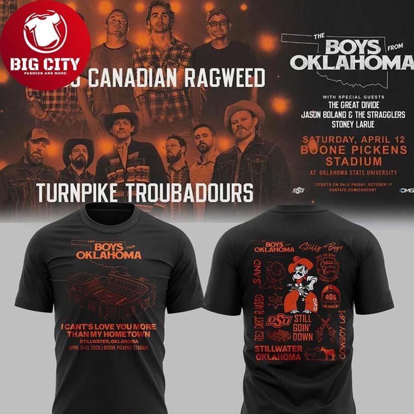 Oklahoma State Cowboys Cross Canadian Ragweed 2026 Show Two Sided Shirt