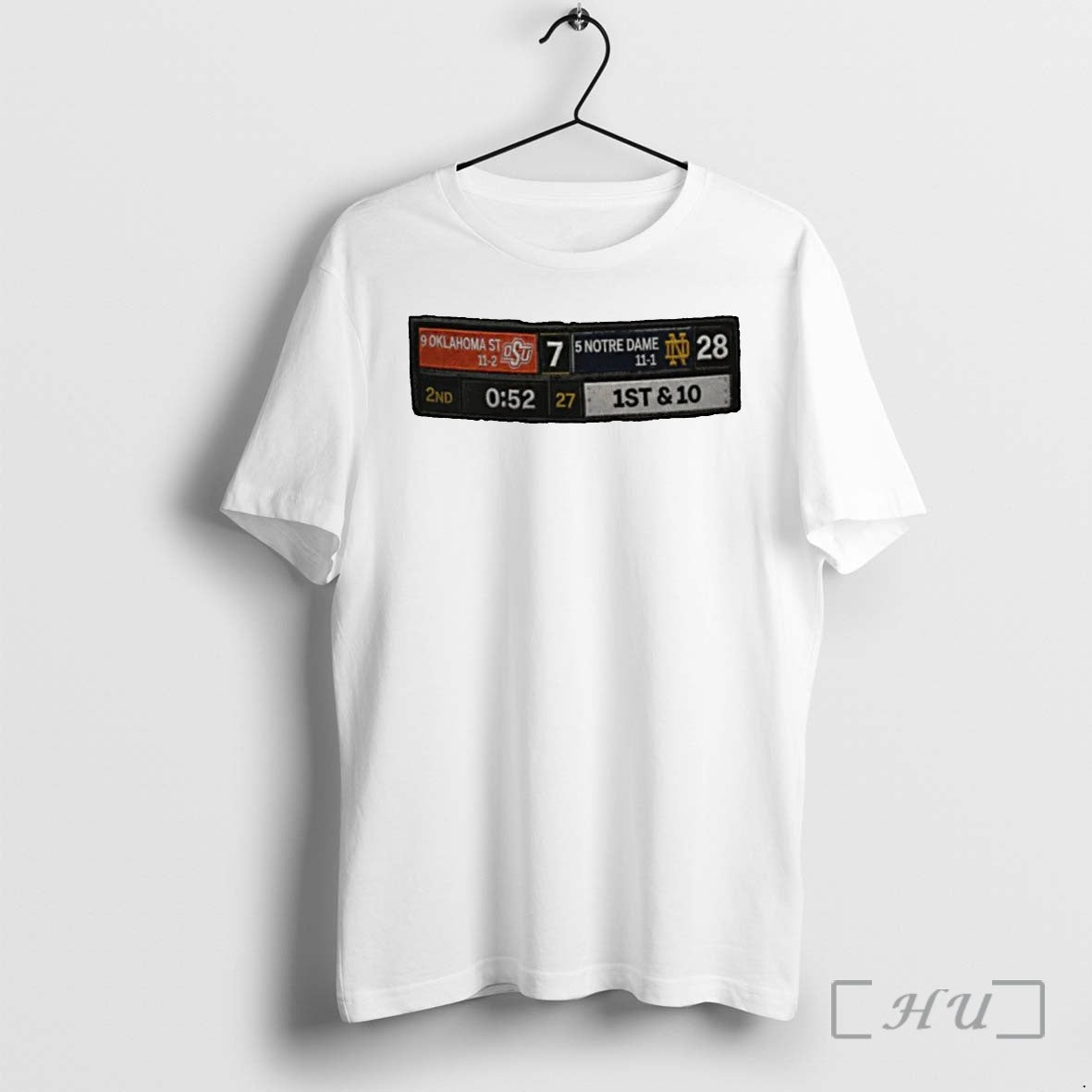 Oklahoma State Cowboys Vs Notre Dame Fighting Irish The Scoreboard Is Displayed Tshirts Sweater