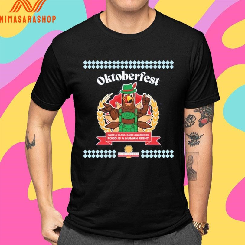 Oktoberfest Raise A Glass Raise Awareness Food Is A Human Right Shirts