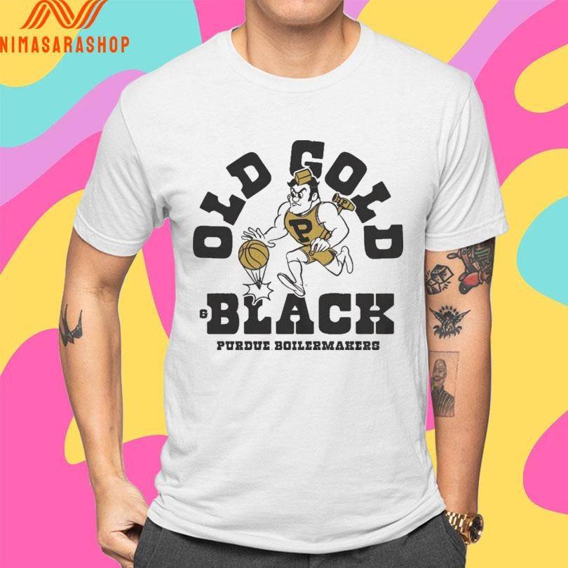 Old Gold And Black Purdue Boilermakers Men’s Basketball Shirts