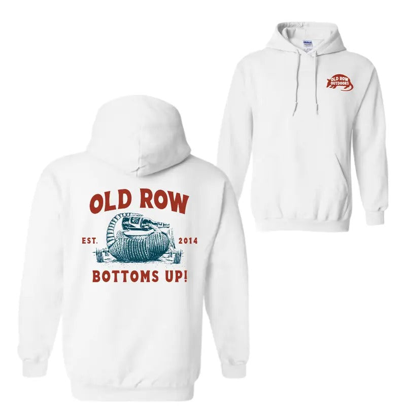 Old Row Bottoms Up Armadillo 2 Sided Hoodie Sweatshirt T-Shirt - Unisex Shirt - Trendy Shirt | UrbanDripWear.com