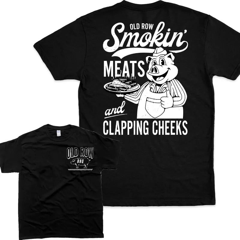 Old Row The Smokin' Meats Graphic 2 Sides Tshirt, Unisex Tshirt For Men, For Women Hoodie, Sweatshirt | UrbanDripWear.com