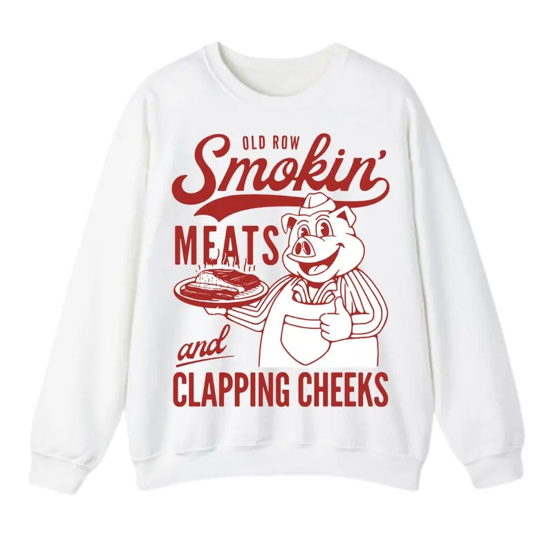 Old Row The Smokin' Meats Graphic Sweatshirt, For Men And Women, Trendy Sweatshirt T-Shirts, Hoodie | UrbanDripWear.com