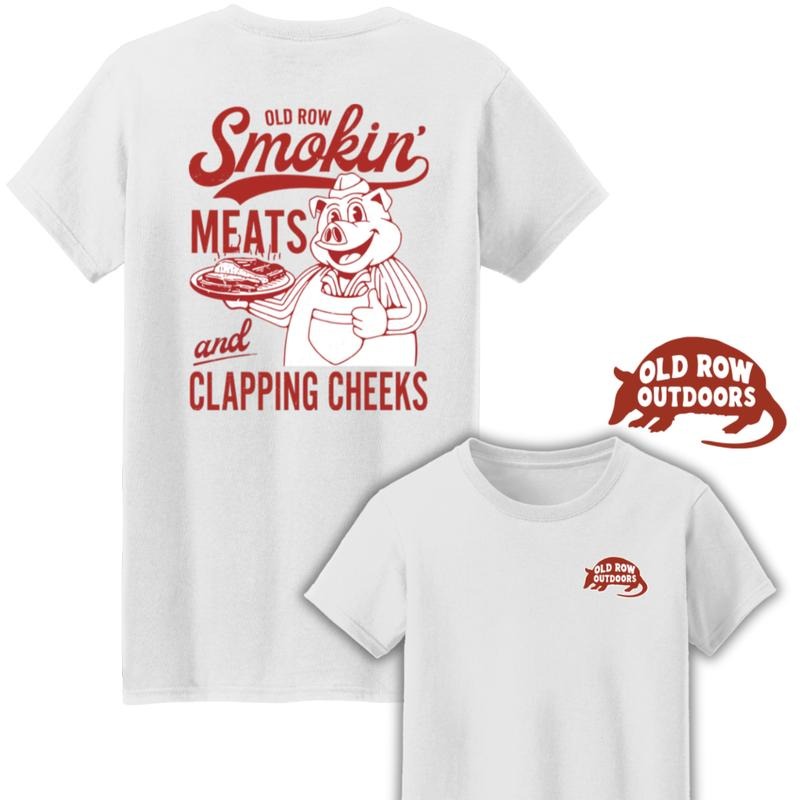 Old Row The Smokin' Meats and Clapping Cheeks Two Sides Cotton Unisex T-Shirt Hoodie, Sweatshirt | UrbanDripWear.com