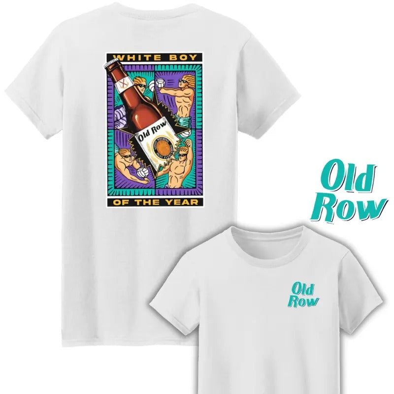 Old Row White Boy Of The Year Volleyball Two Sides Cotton Unisex T-Shirt Hoodie, Sweatshirt | UrbanDripWear.com