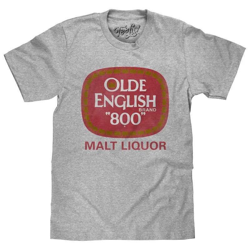 Olde English "800" Logo T-Shirt - Gray Hoodie, Sweatshirt | UrbanDripWear.com