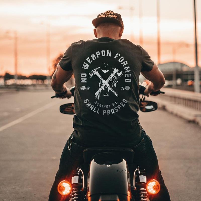 On Weapon Formed Against Me Shall Prosper Printed Men's T-shirt Gifts for the Man of Character,Merch gift Hoodie, Sweatshirt