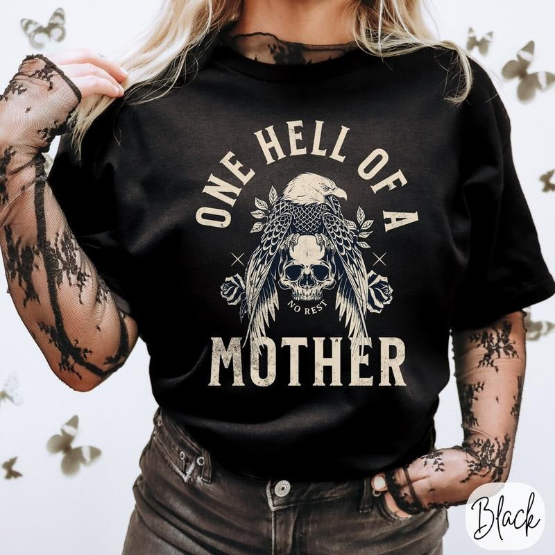 One Hell Of A Mother Trendy Mom  shirt Hoodie, Sweatshirt | UrbanDripWear.com