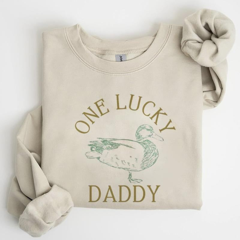 One Lucky Daddy Duck Shirt Birthday Lucky Mama Lucky Daddy Family Sweatshirt Hoodie | UrbanDripWear.com