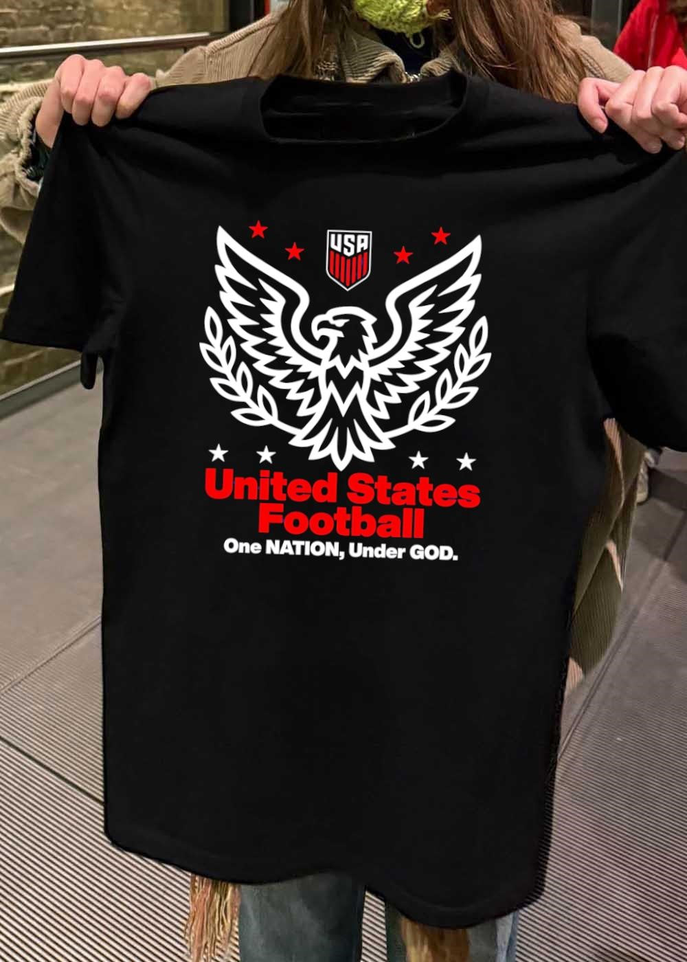 One Nation Under God United States Football Eagle USA Shield T-Shirt