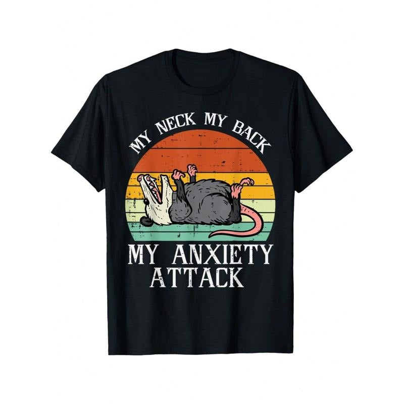 Opossum My Neck Back Anxiety Attack Possum Song Men T-Shirt Hoodie, Sweatshirt | UrbanDripWear.com