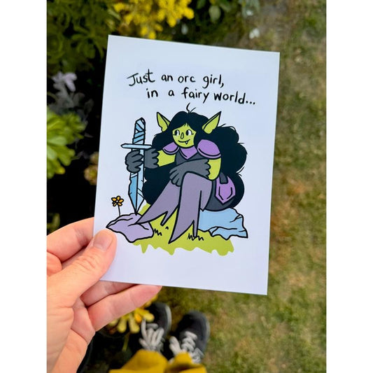 Orc Girl Fairy World Print 5x7 inkjet on archival matte paper.