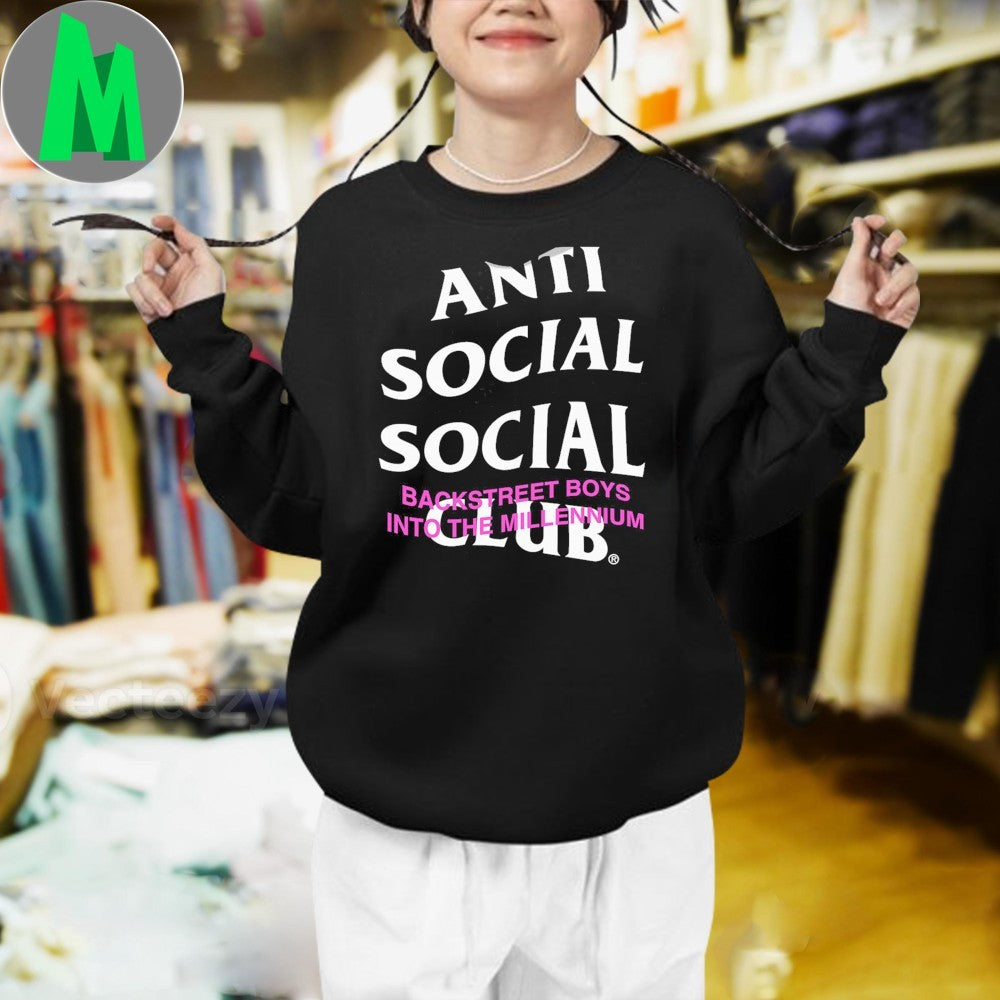 Original Anti Social Social Club x Backstreet Boys Into The Millennium Collab Shirt