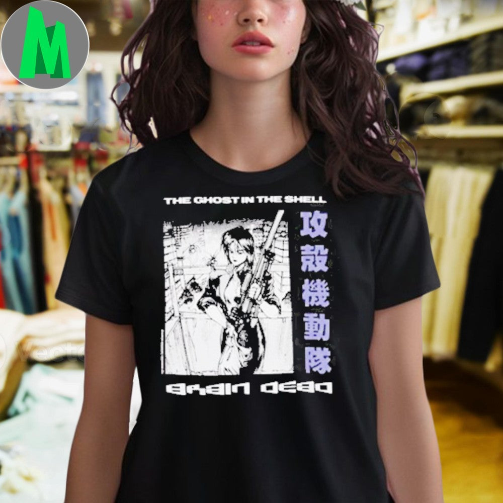 Original Brain Dead x Ghost in the Shell Anime Manga Graphic T-Shirt