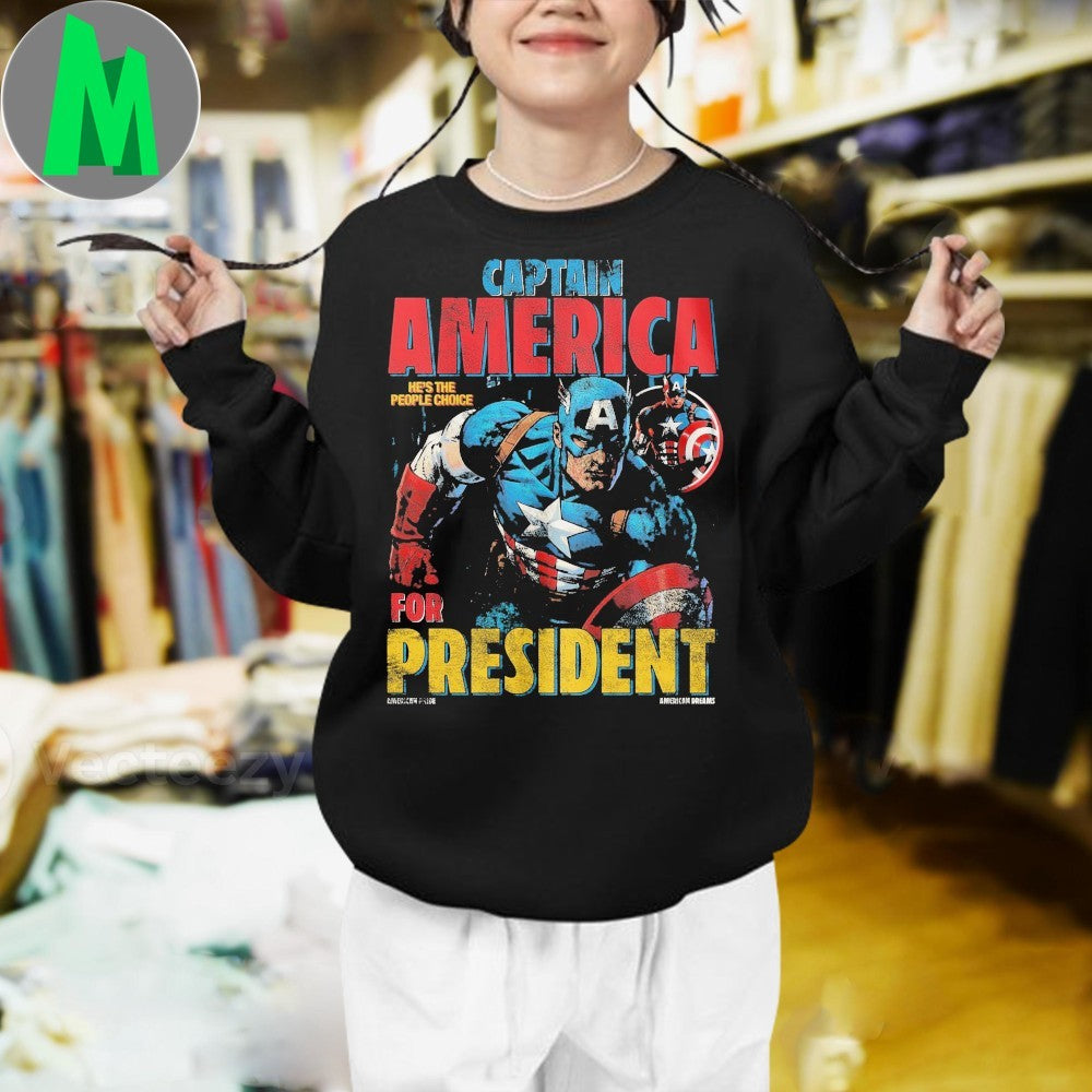 Original Captain America For President Political Shirt