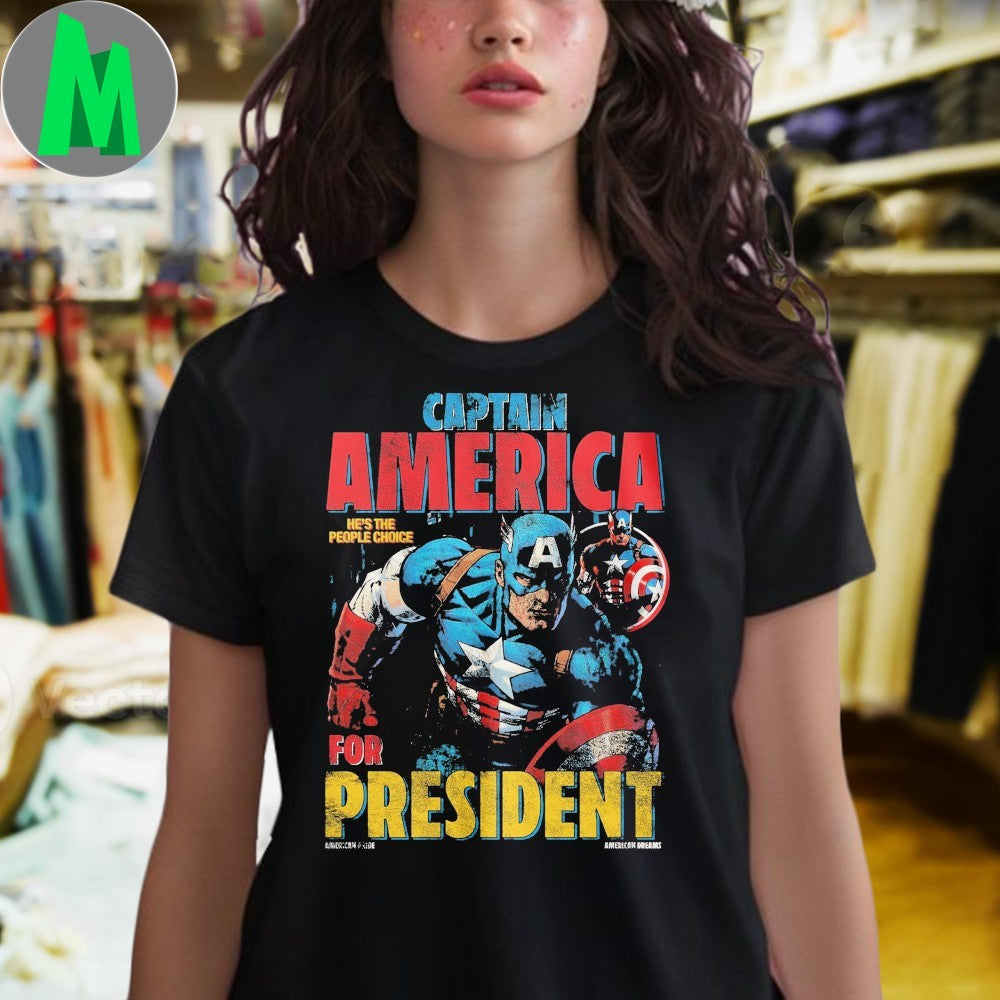 Original Captain America For President Political Shirt