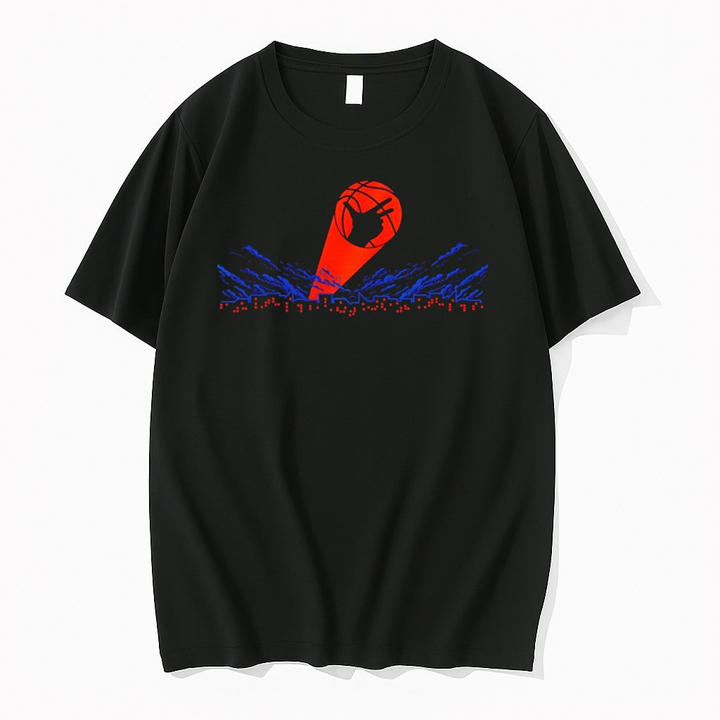 Original Captain Clutch X New York Knicks Basketball Hand Signals City Skyline Logo Tshirts