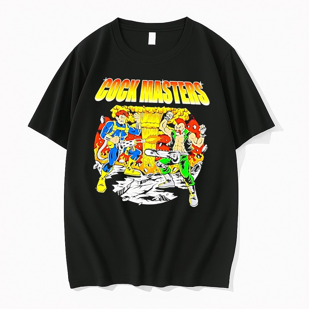 Original Cock Masters Classic Cartoon Black Tshirts Jpg
