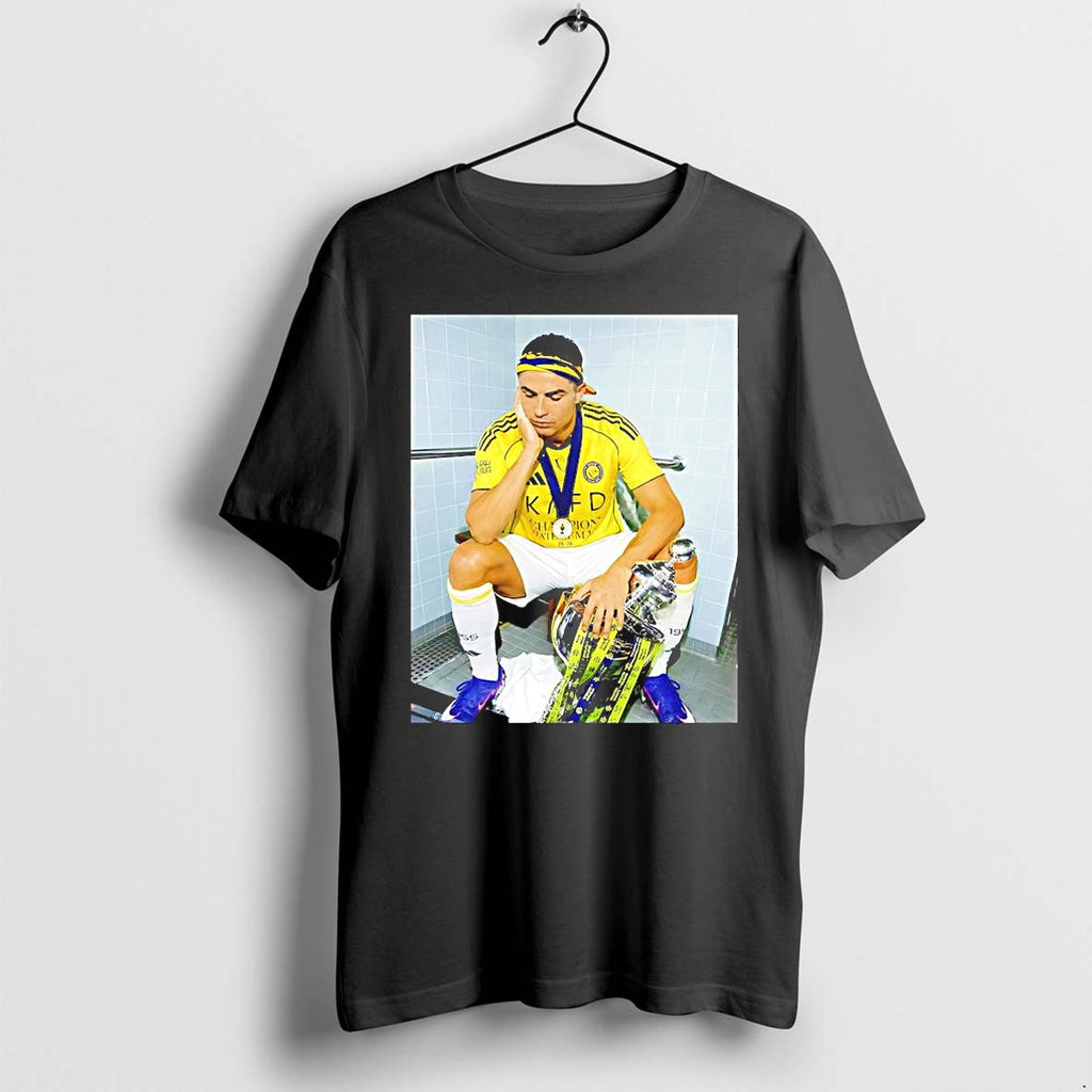 Original Cristiano Ronaldo Al Nassr Champion 2026 Trophy Football Parody Tshirts