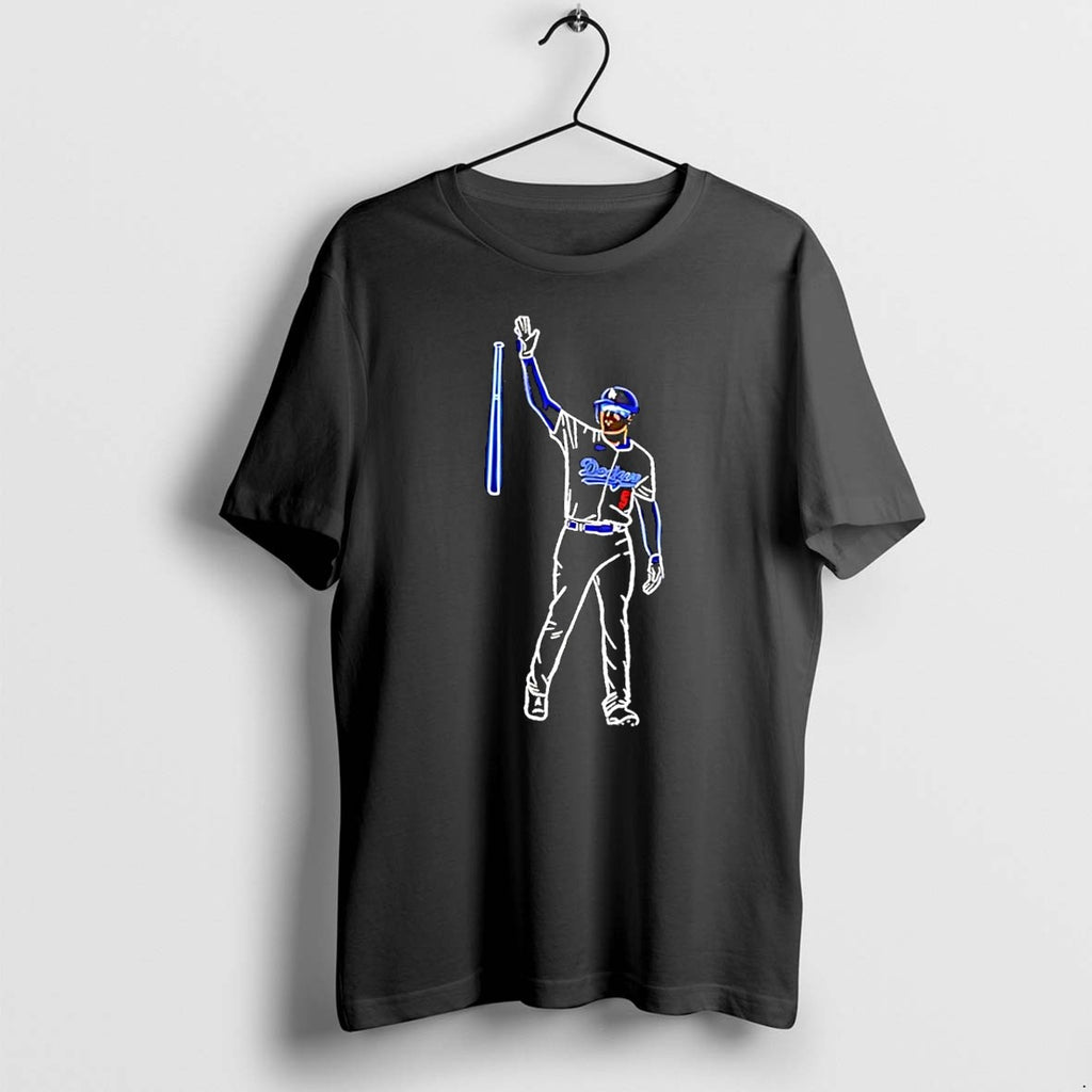 Original Dodgers Freddie Freeman Walk Off Homer Neon Black Tshirts Jpg