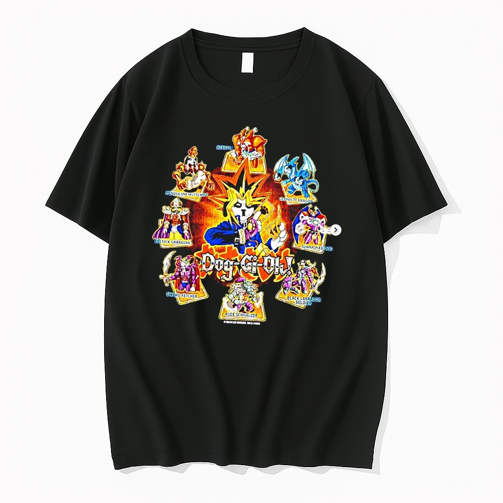 Original Dog Gi Oh Cartoon Dog Monsters Yu Gi Oh Parody Tshirts Jpg