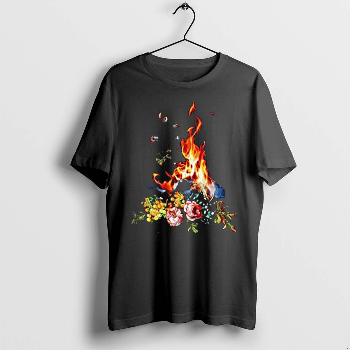 Original Floral Burning Work Of Art Tshirts Jpg
