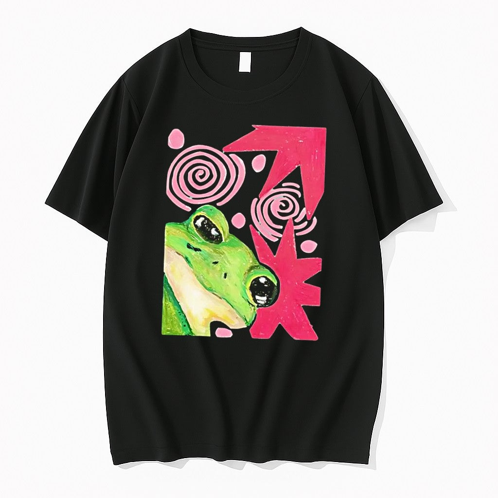 Original Frog Amphibian Vertebrate Chordate Animal Wildlife Ecosystem Planet Earth Black Tshirts