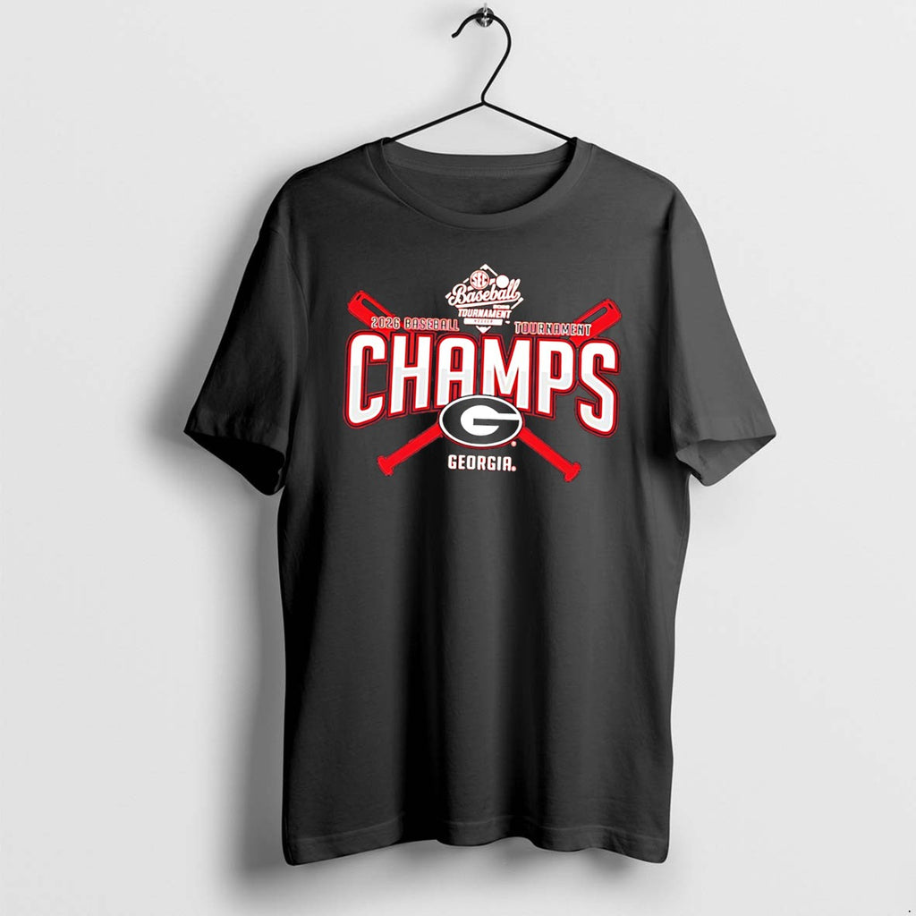 Original Georgia Bulldogs 2026 Sec Baseball Tournament Champions Locker Room Tee Tshirts