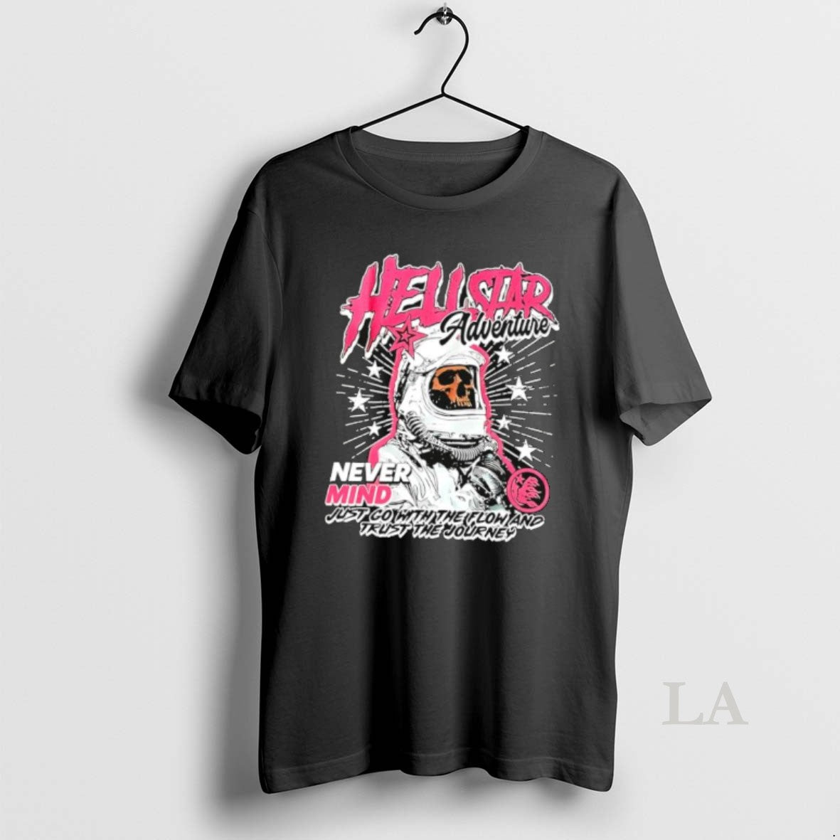 Original Hell Star Adventure Astronaut Skull Never Mind