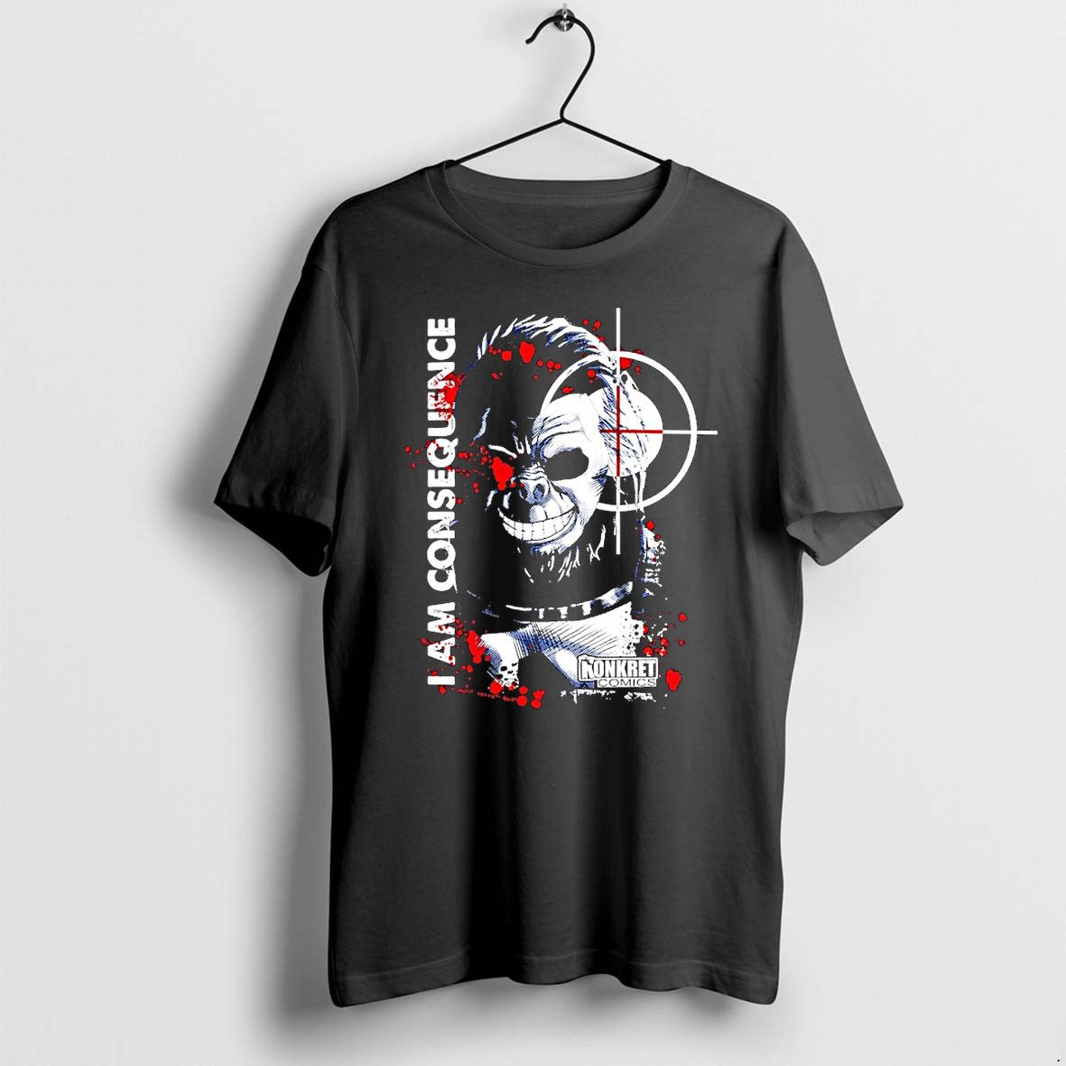 Original I Am Consequence Gorilla Skull Target Konkret Comics Tshirts Jpg