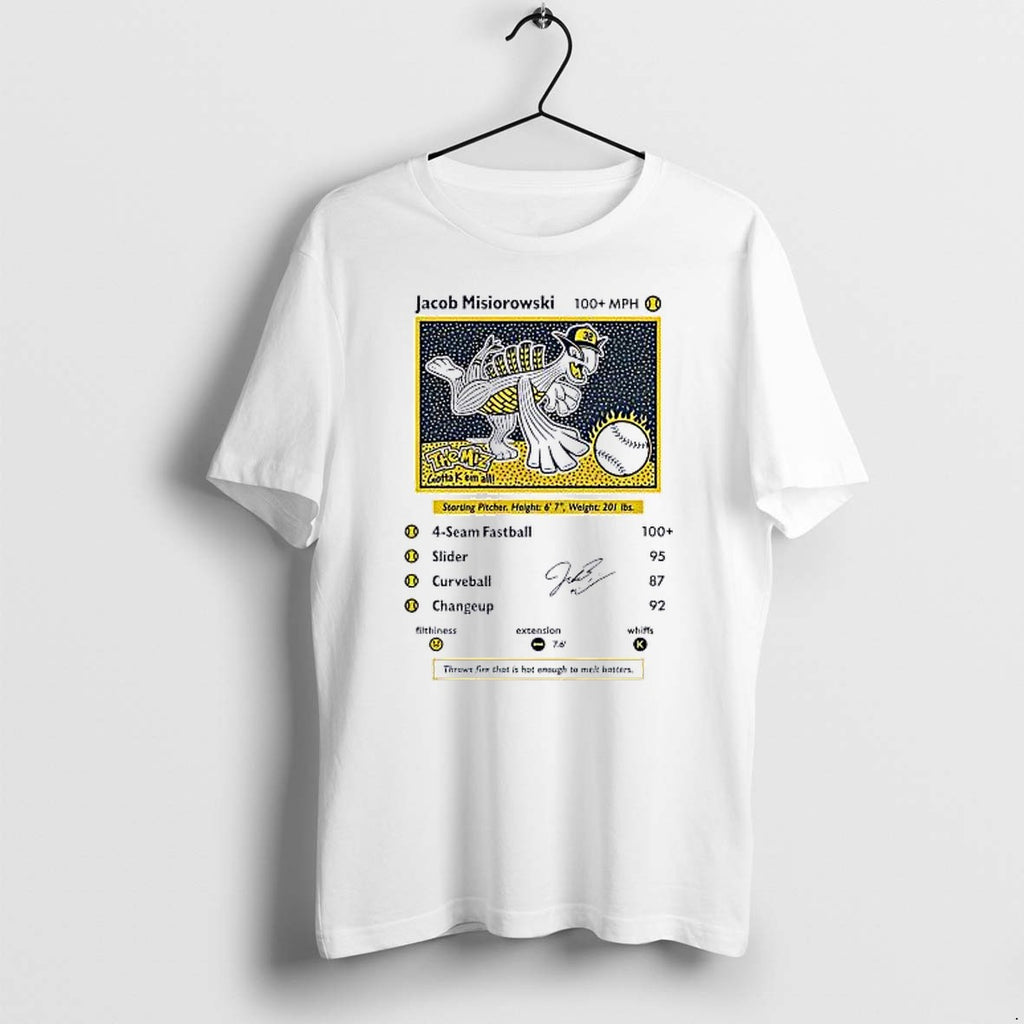 Original Jacob Misiorowski Milwaukee Brewers Mlb Jacob Misiorowski 100 Mph The Miz Tshirts