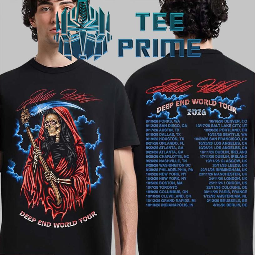 Original Julia Wolf Deep End World Tour 2026 Merch The Reaper Two Sided Shirt