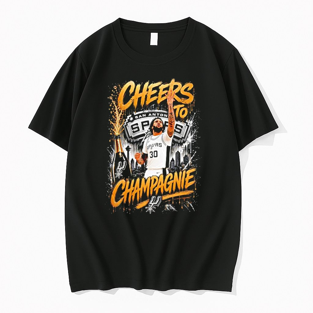Original Julian Champagnie Cheers To Champagnie San Antonio Spurs Player Tshirts