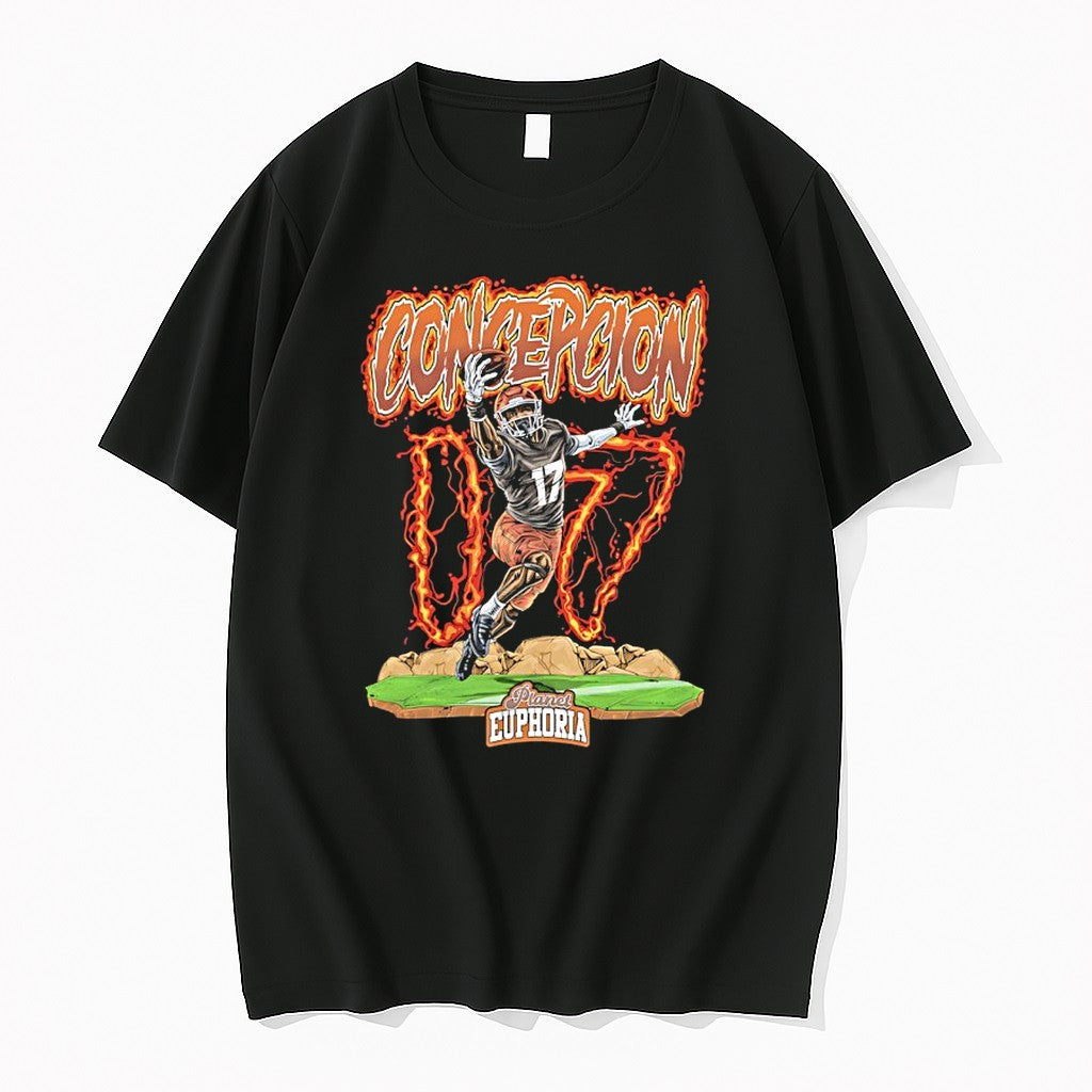 Original Kc Concepcion 17 Cleveland Brown Football Flame Comic Tshirts Jpg
