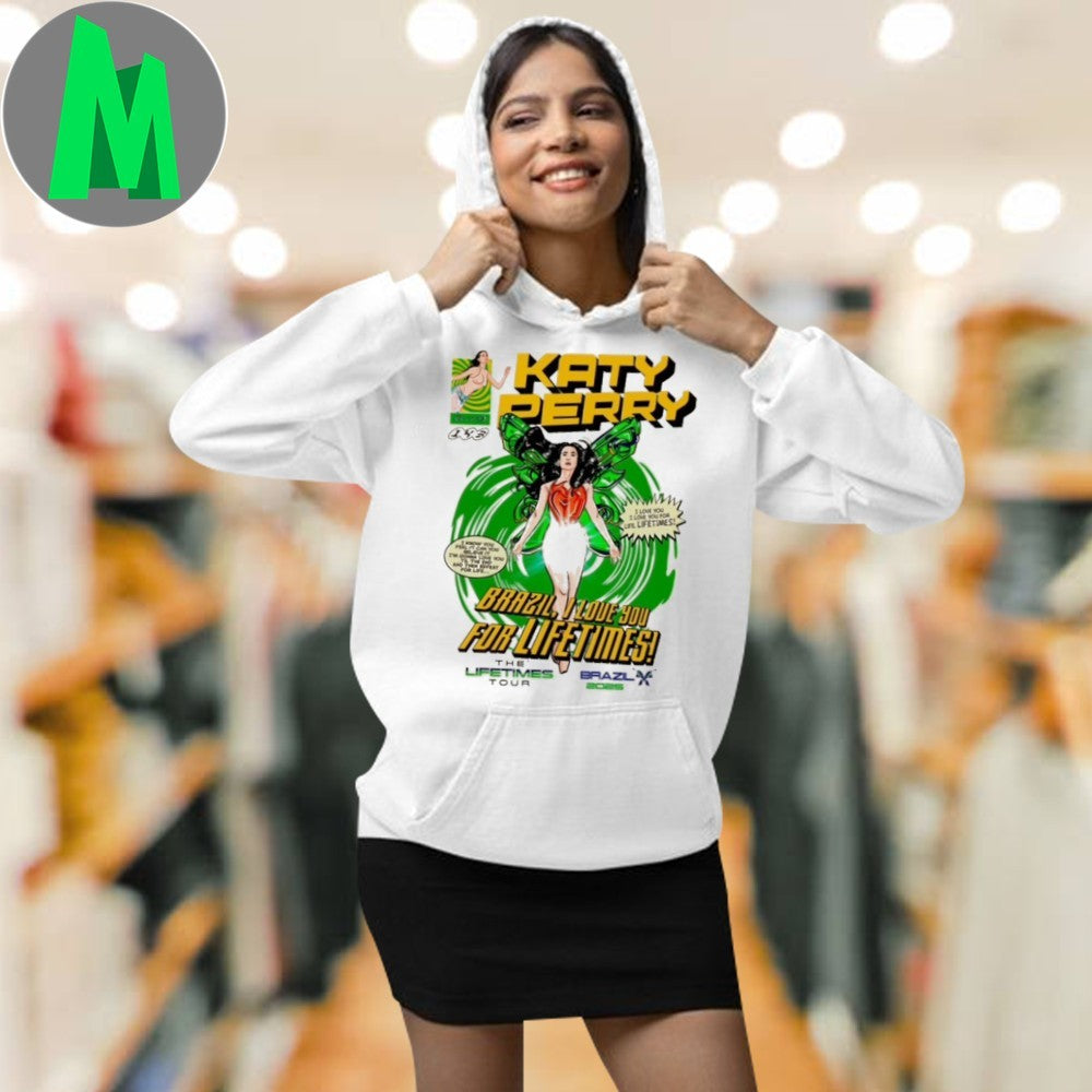 Original Katy Perry Brazil Loves You For Lifetimes Tour Shirt