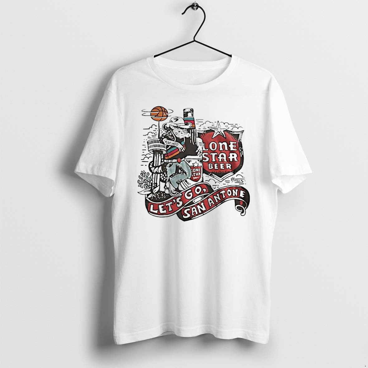 Original Lone Star Beer Lets Go San Antonio Spurs 1 Tshirts Jpg
