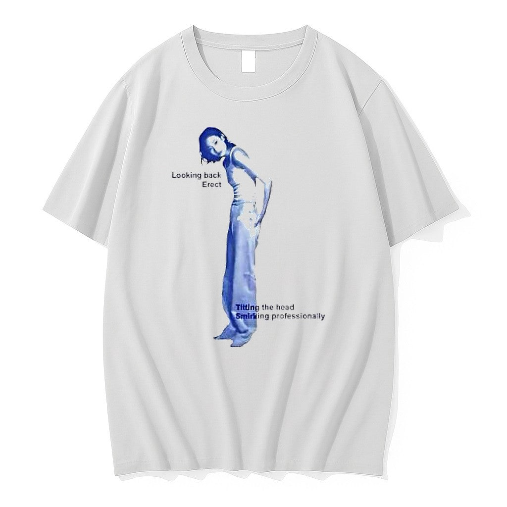 Original Looking Back Erect Titting The Head Smirking Professionally Tshirts