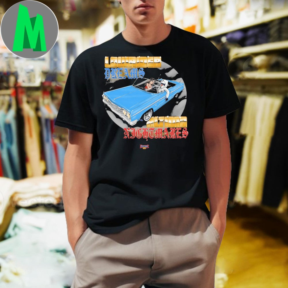 Original Lowrider Dreams & Nightmares Car Graphic Black T-Shirt