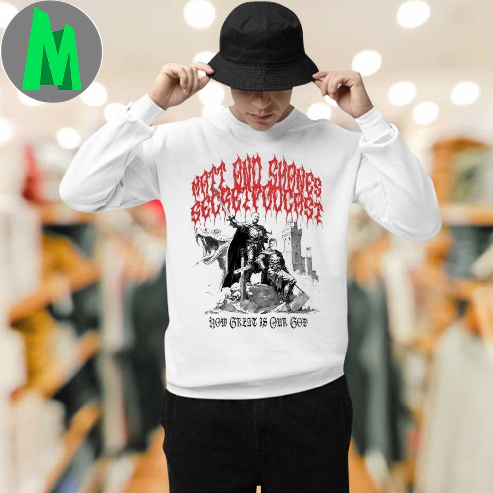 Original Matt & Shane’s Secret Podcast How Great Is Our God Knights & Dragon Graphic T-Shirt