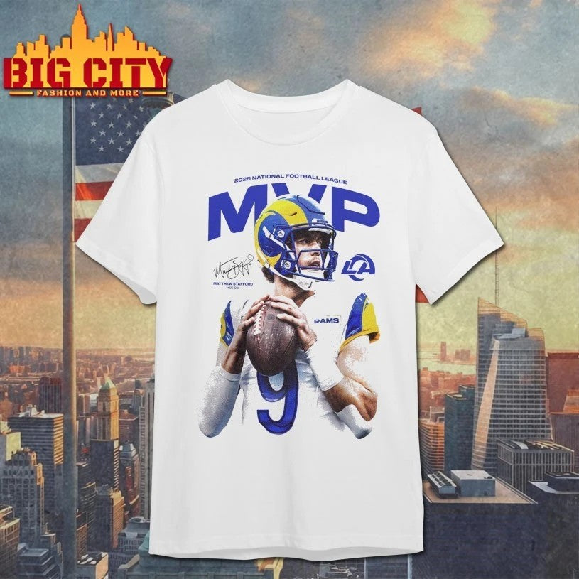 Original Matthew Stafford 2025 national football league MVP signature T-Shirt
