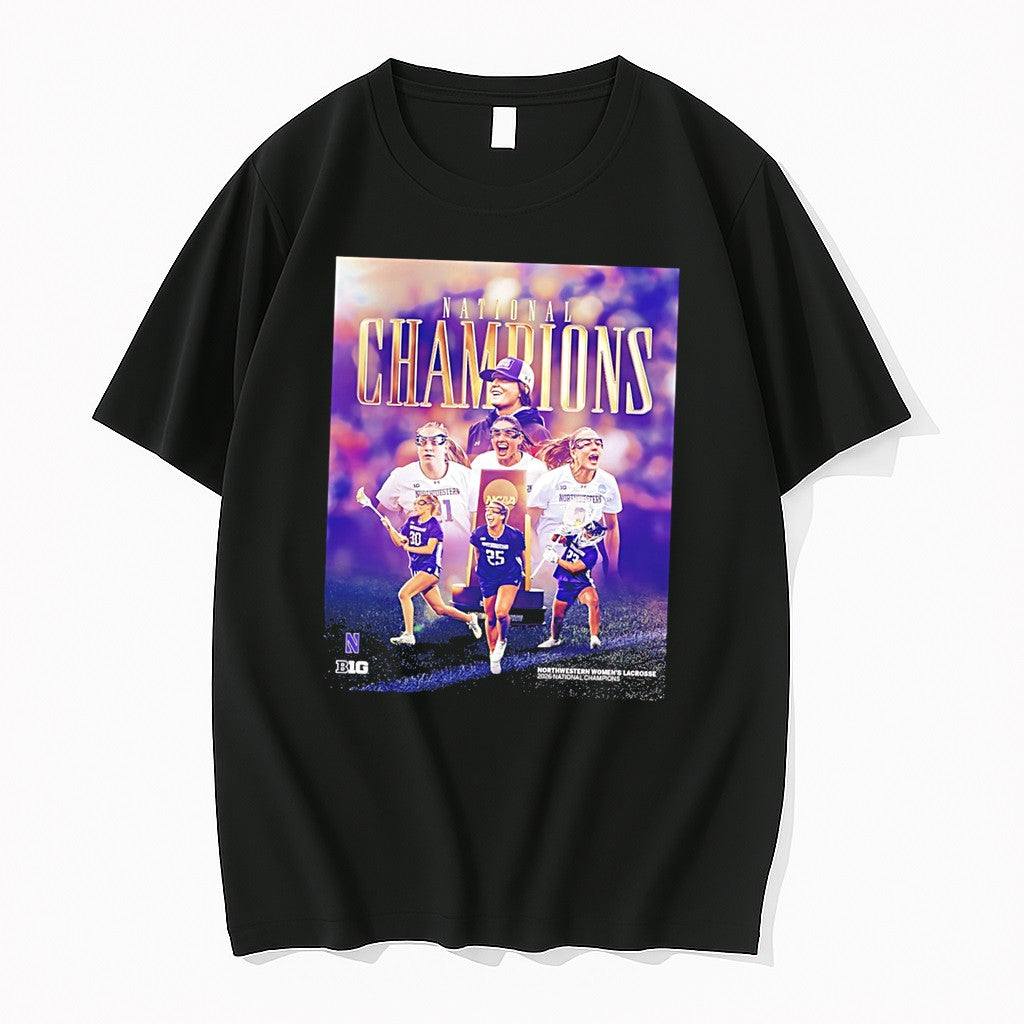 Original Northwestern Womens Lacrosse 2026 National Champions Tee Tshirts Jpg