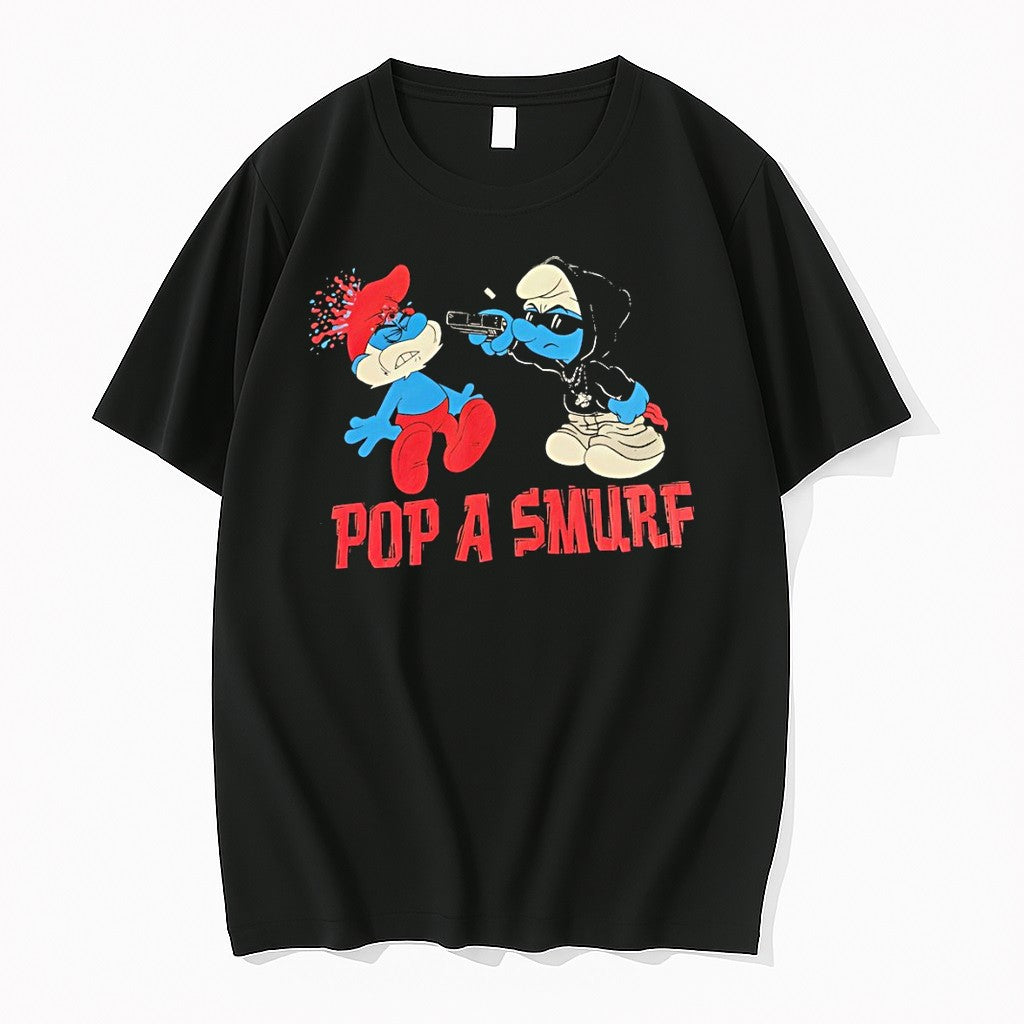 Original Pop A Smurf Cartoon Tshirts Jpg