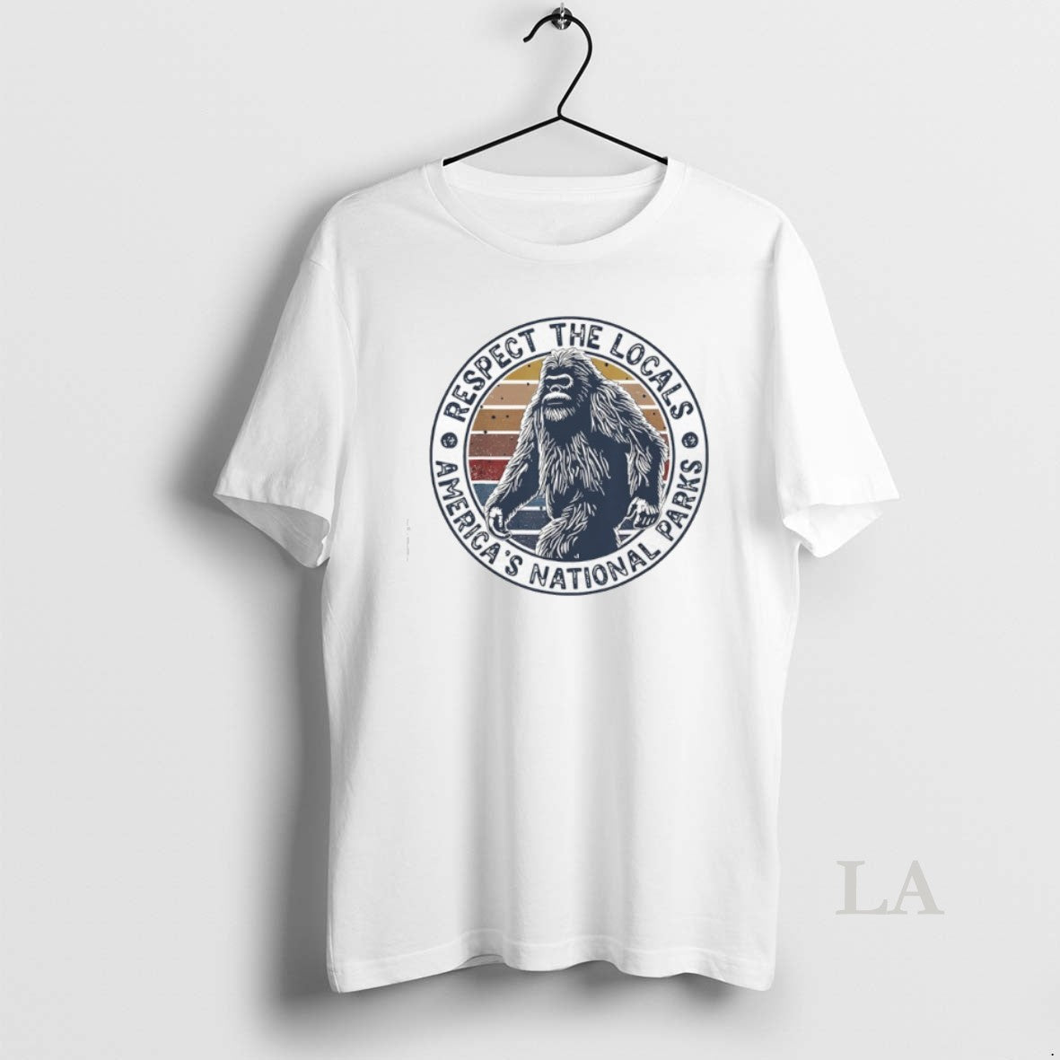 Original Respect The Locals Americas National Parks Bigfoot Vintage