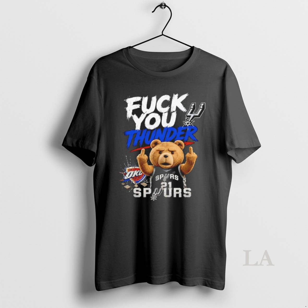 Original San Antonio Spurs X Teddy Bear Fuck You Thunder Nba Playoffs 2026