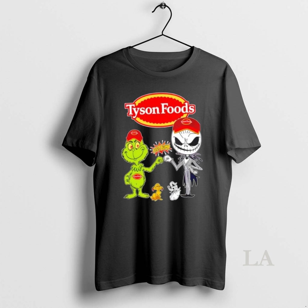 Original Tyson Foods X Grinch And Jack Skellington Fist Bump Uniwilling Friends