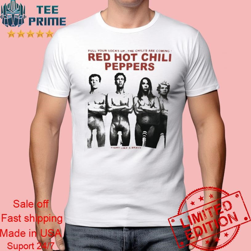 Original Vintage Red Hot Chili Peppers Fight Like A Brave Socks Photo Shirt