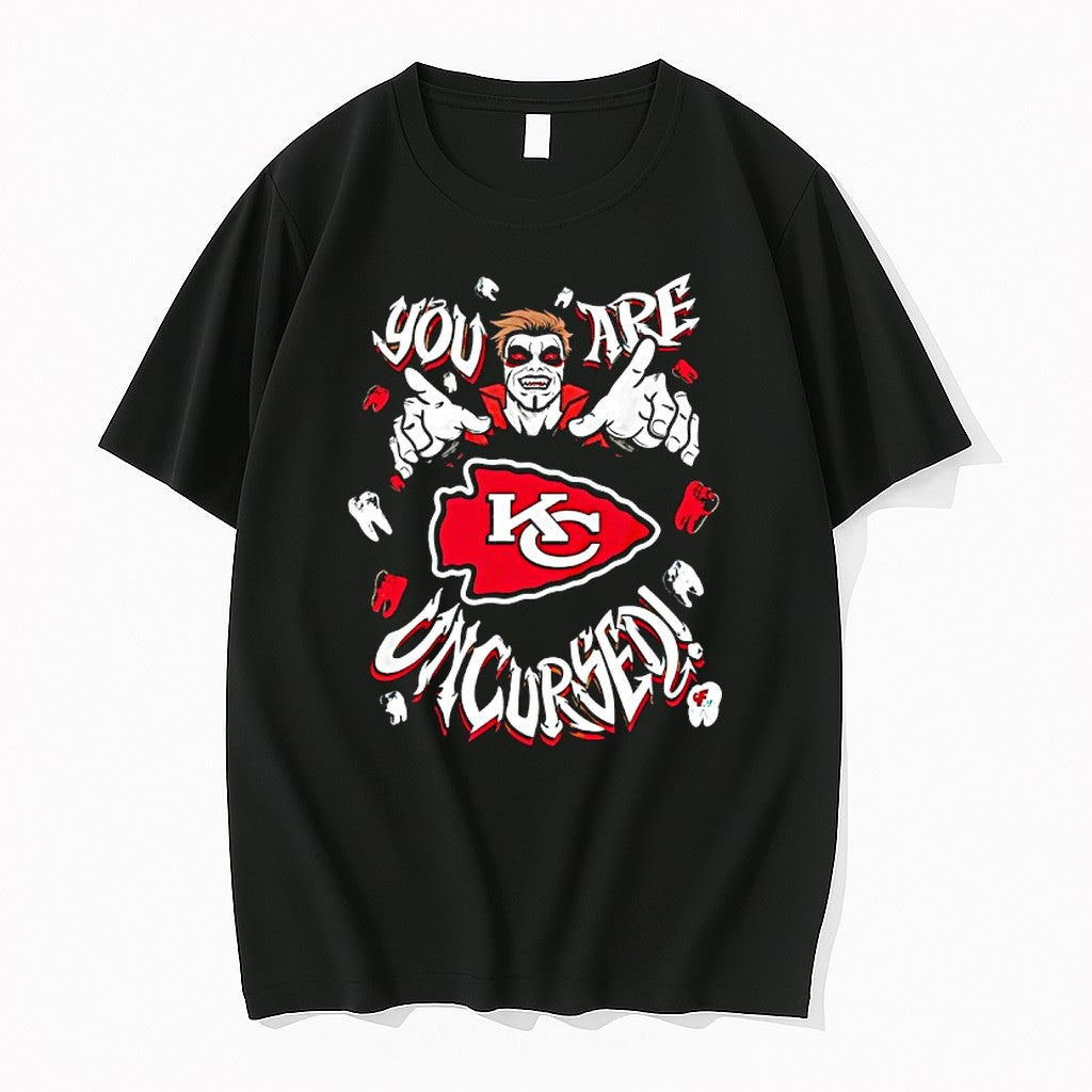 Original Wwe Drops Danhausen X Kansas City Chiefs You Are Uncursed Vampire Teeth Tshirts