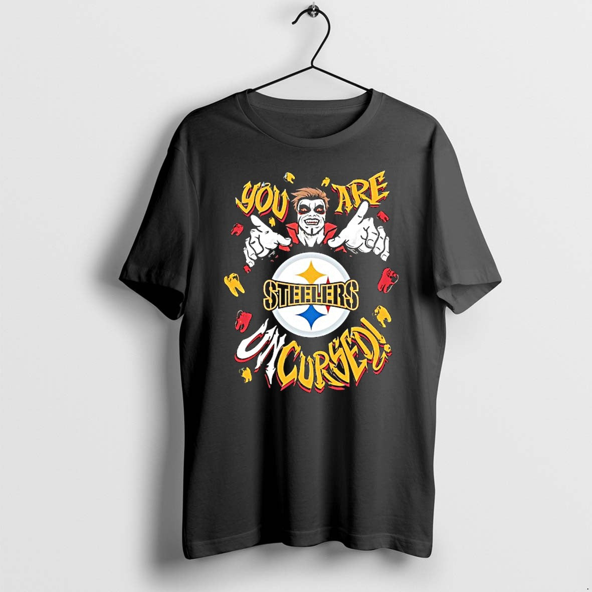 Original Wwe Drops Danhausen X Steelers Football You Are Uncursed Tshirts Jpg
