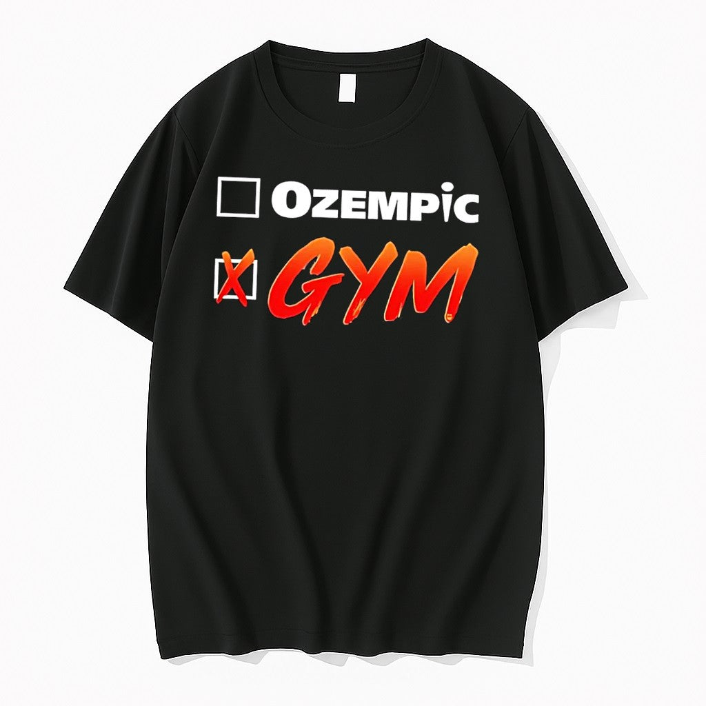 Original X Gym No Ozempic Black Tshirts Jpg