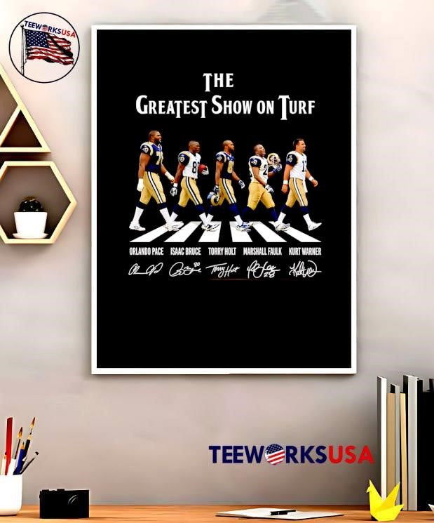 Orlando Pace Isaac Bruce Torry Holt Marshall Faulk Kurt Warner The Greatest Show on Turf St Louis Rams T-Shirt